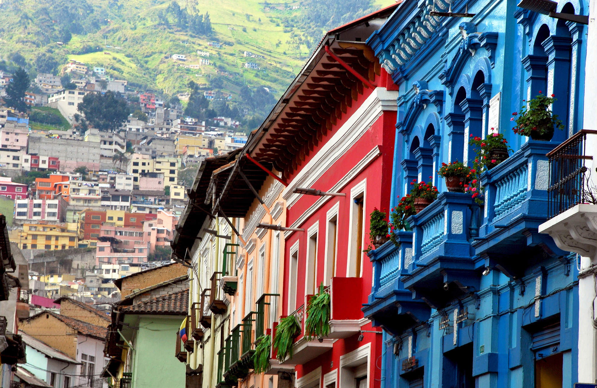 Litrík hús í Ekvador