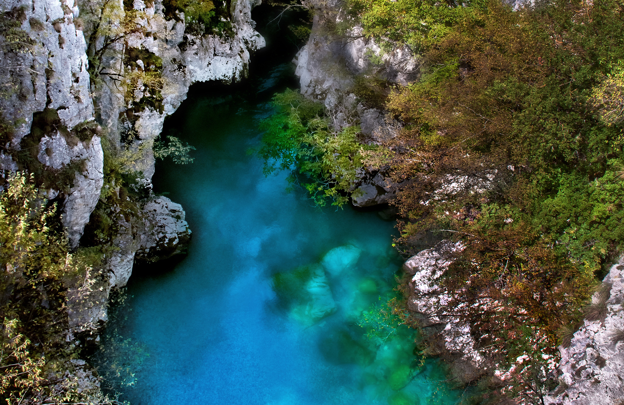 Shkodra Valbona River Top Down