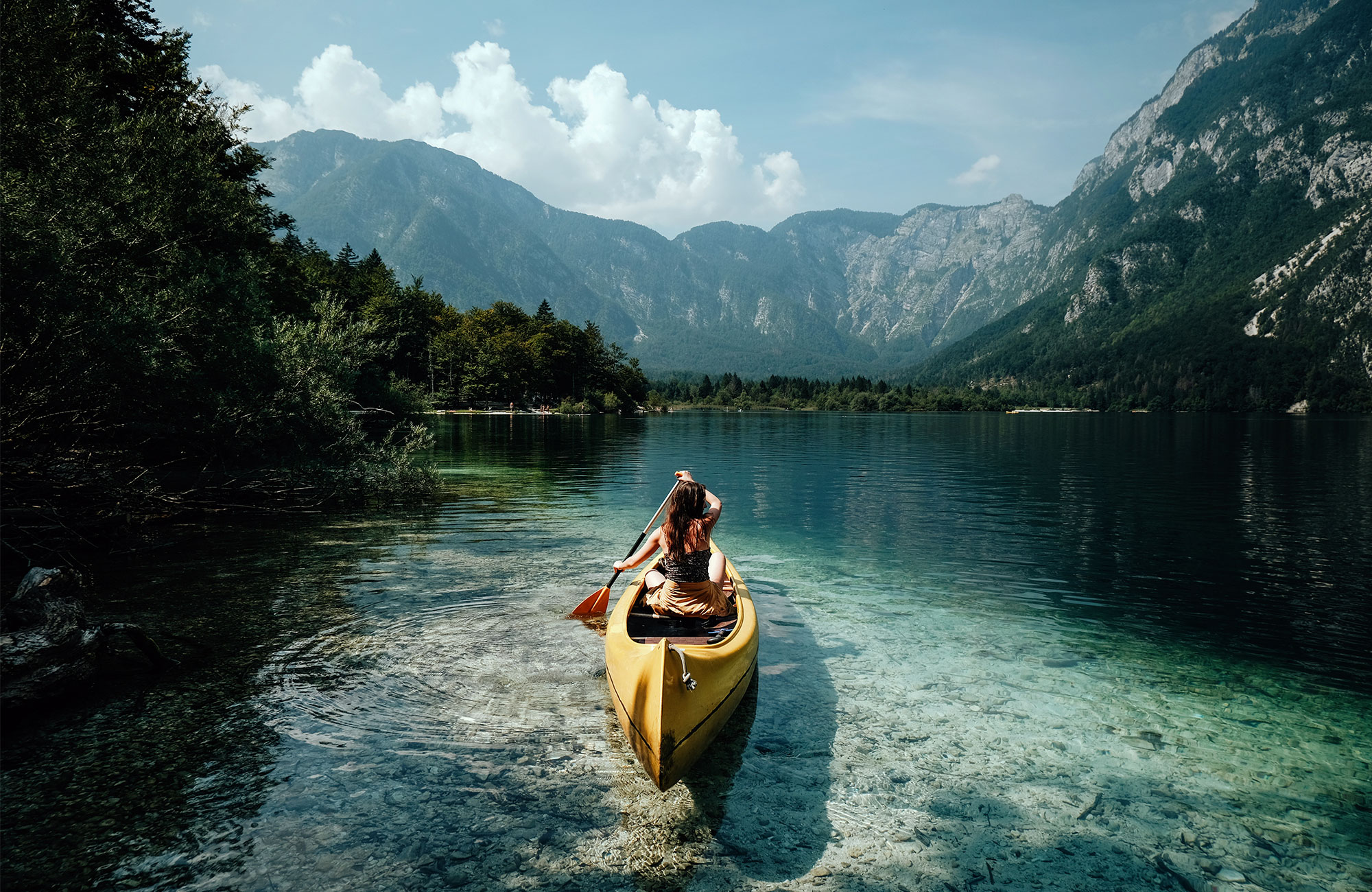 Slovenia Triglav NP Girl Kayaking