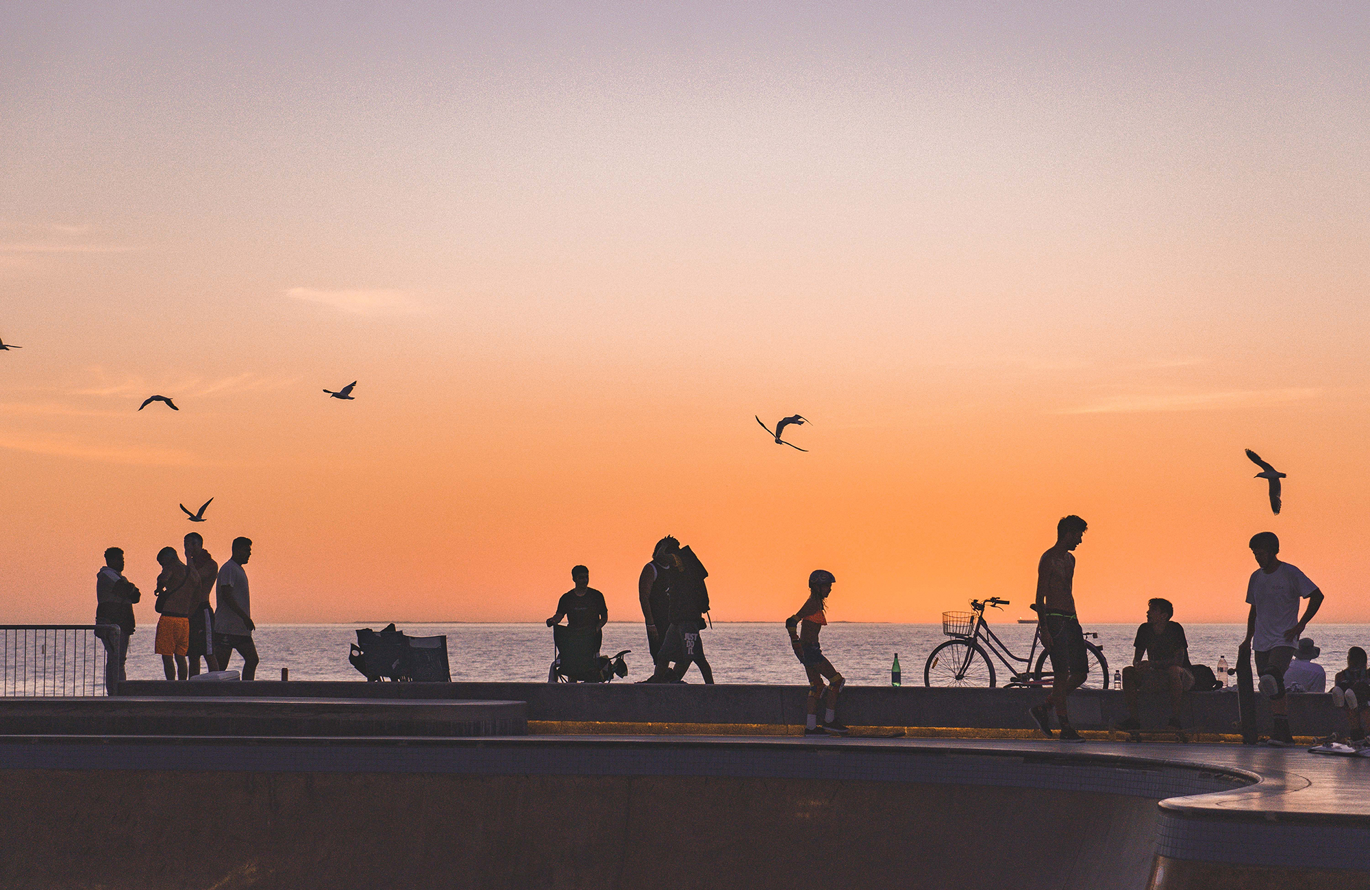 Australia Perth Skaters Sunset
