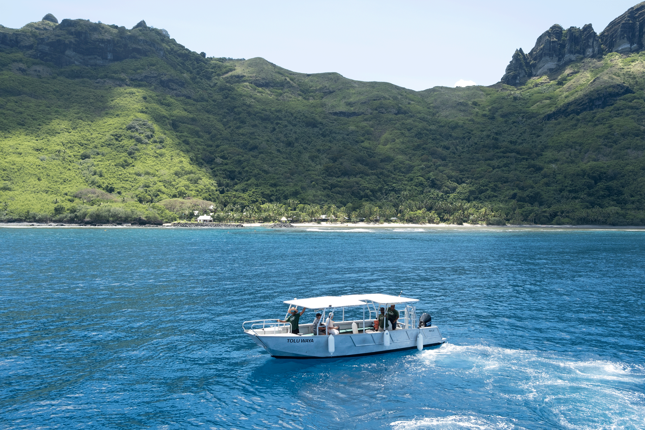 Fiji Islandhopping Boat On The Ocean